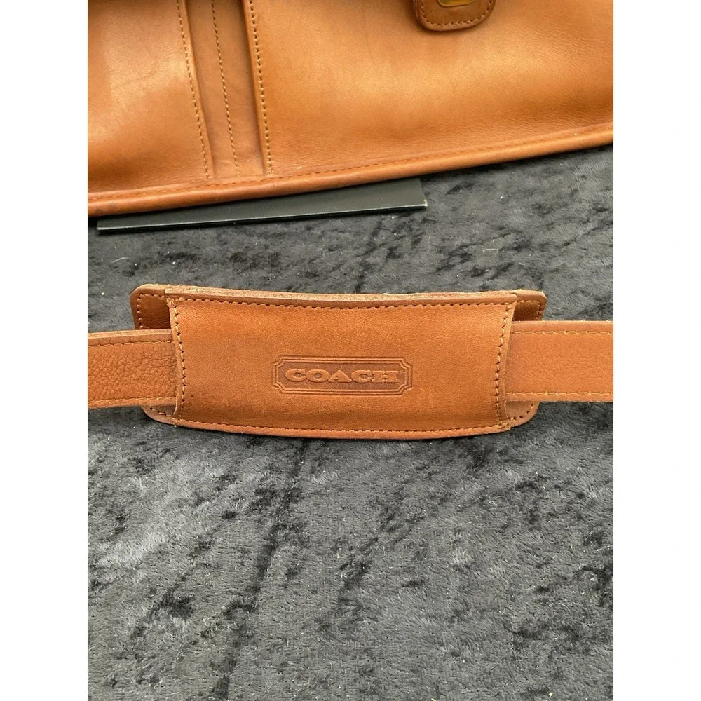 VINTAGE BRITISH TAN COACH LEATHER LAPTOP BRIEFCASE MESSENGER BAG